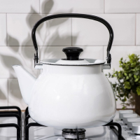 Чайник сферический без деколи, 3 л, индукция, цвет белый Чайник сферический без деколи, 3 л, индукция, цвет белый