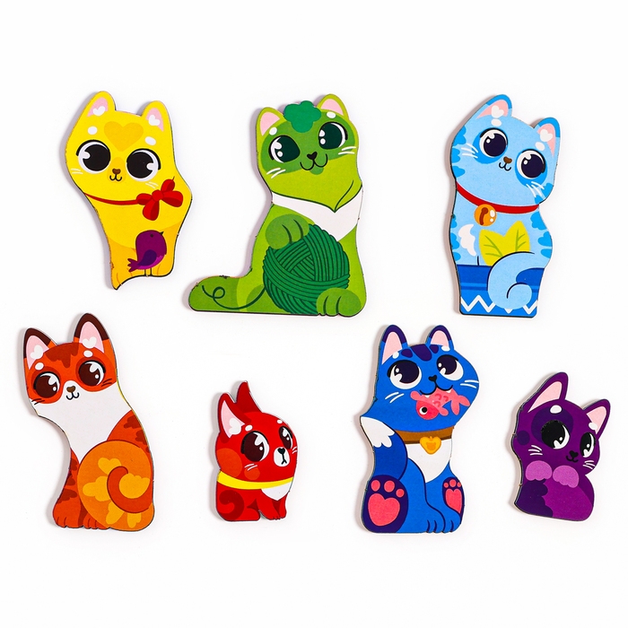 Головоломка деревянная для детей &laquo;Котики&raquo;