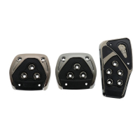 Накладки на педали Cartage, антискользящие, набор 3 шт, черный Накладки на педали Cartage, антискользящие, набор 3 шт, черный