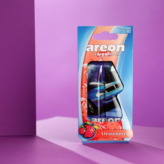 Ароматизатор на зеркало Areon Refreshment гелевый, клубника 704-025-908