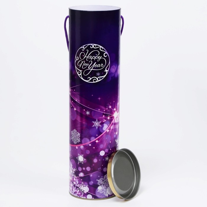 Новый год. Подарочная коробка, тубус «Happy New Year» 92х350 мм. Новый год. Подарочная коробка, тубус «Happy New Year» 92х350 мм.
