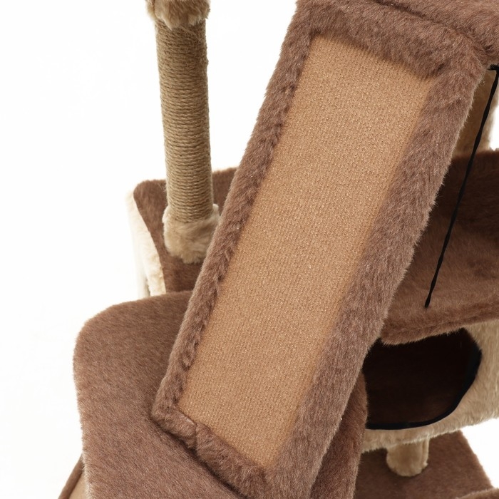 Комплекс для кошек с когтеточкой, разборный, 8ми уровневый, 77 х 90 х 163 см, бежевый Комплекс для кошек с когтеточкой, разборный, 8ми уровневый, 77 х 90 х 163 см, бежевый