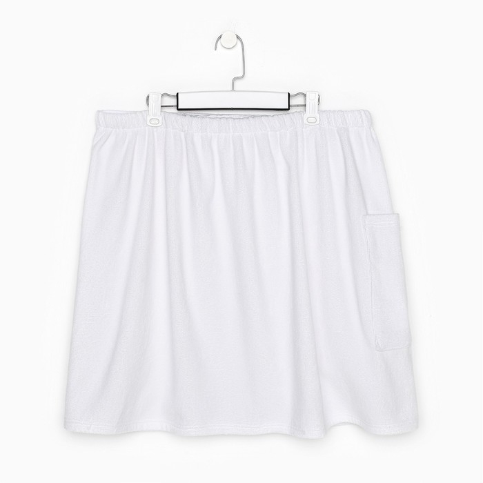 Полотенце банное Экономь и Я "Килт с карманом" 50*150 см, цв.белый,100%хл,340 г/м2