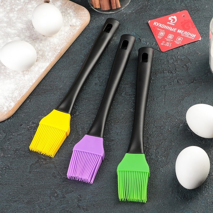 Кисть Доляна «Контраст», силикон, 23 см, цвет МИКС Кисть Доляна «Контраст», силикон, 23 см, цвет МИКС