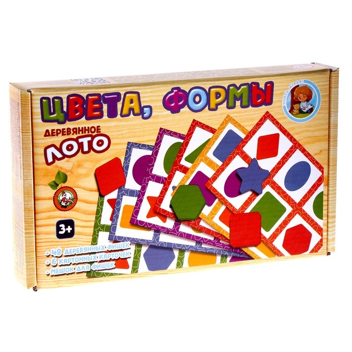 Лото деревянное &laquo;Цвета, формы&raquo;