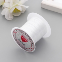 Резинка для бисера 0,8 мм, 10 м, белый Резинка для бисера 0,8 мм, 10 м, белый