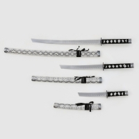 Сув. изделие катаны 3в1 на подставке, ножны кожзам, змея серая 47/70/89см