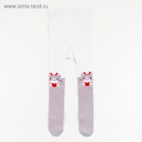 Новый год.Колготки Крошка Я "Котик", белый, рост 74-80 см
