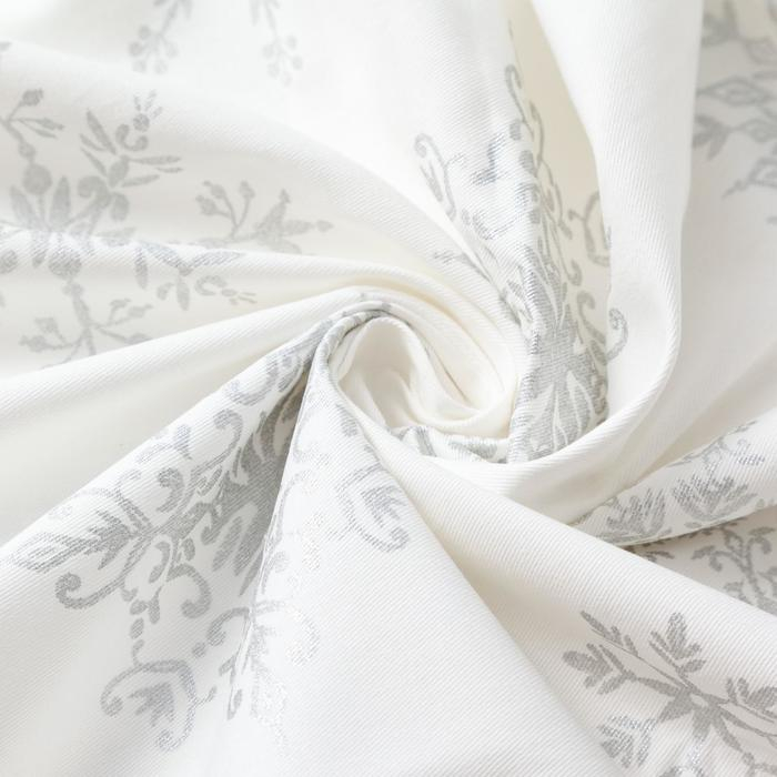 Скатерть "Этель" Серебряные снежинки 149х220+/- 3см, 100% хлопок, 190г/м2