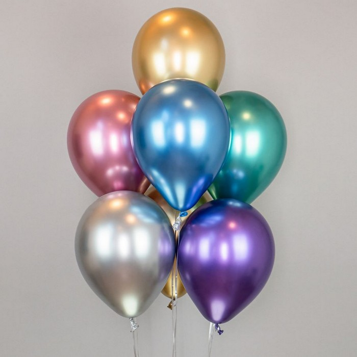 Шар латексный 12 Шар латексный 12" хром МИКС, набор 25 шт.