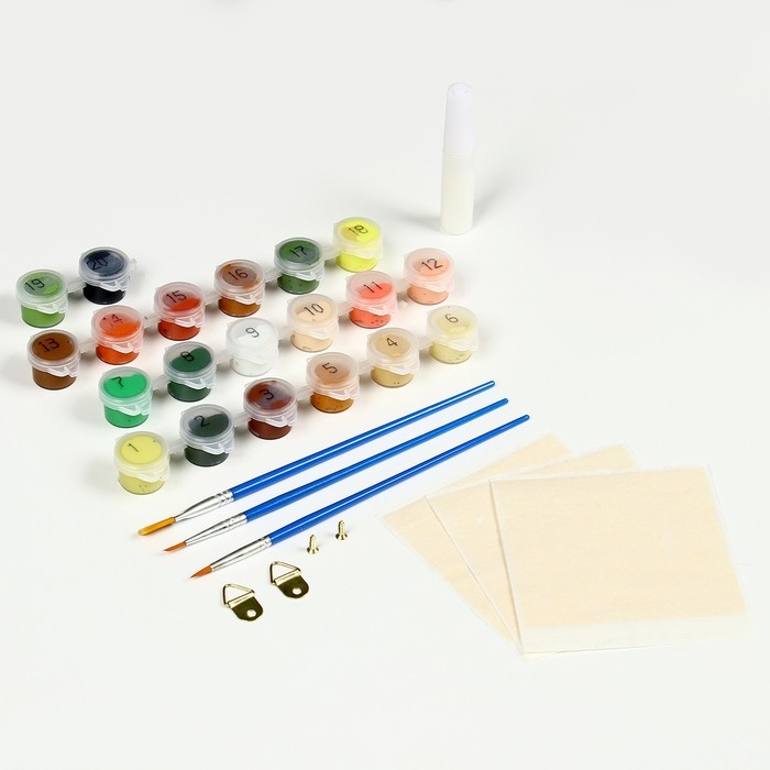 Картина по номерам на новый год на холсте с подрамником и поталью &laquo;Ёлочные украшения&raquo;, 20 х 30 см