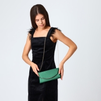 Сумка-клатч на магните, цвет зелёный