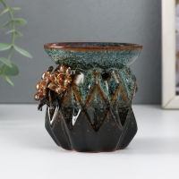 Аромалампа керамика "Узоры и рельеф" коричневая 8х8х8,4 см Аромалампа керамика "Узоры и рельеф" коричневая 8х8х8,4 см