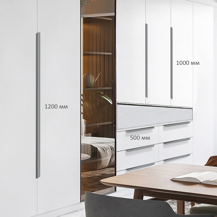 Ручка торцевая CAPPIO RT002, L=500 мм, м/о 288 мм, цвет серый Ручка торцевая CAPPIO RT002, L=500 мм, м/о 288 мм, цвет серый