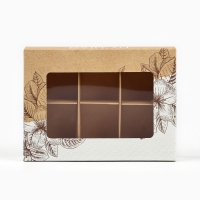 Коробка складная под 6 конфет &laquo;Ручная работа&raquo;, 13,5 х 9,8 х 3,8 см