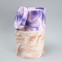 Набор шляпных коробок 5 в 1, упаковка подарочная, &laquo;Вуаль&raquo;, 13 х 14 ‒ 19.5 х 22 см