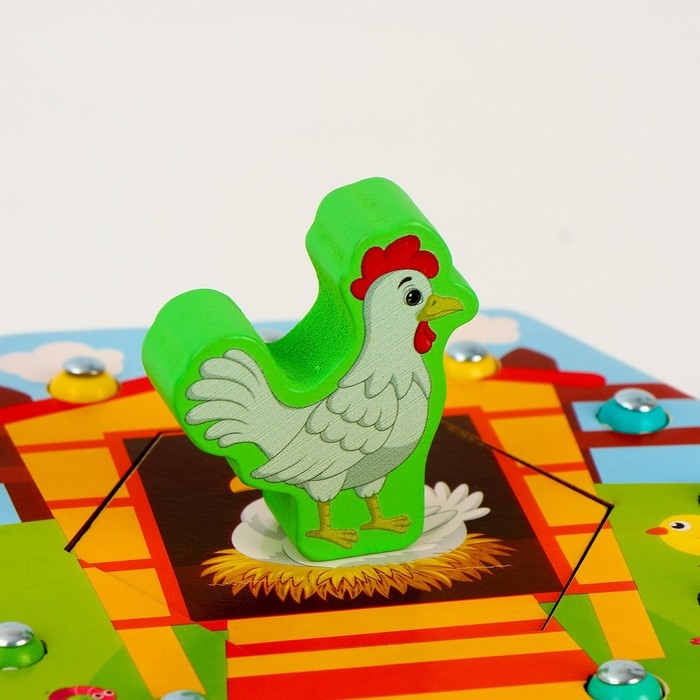 Логический центр 2 в 1 &laquo;Курочка и яички&raquo; 17 &times; 14,5 &times; 8 см