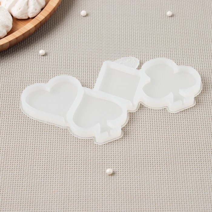 Силиконовый молд для леденцов и шоколада &laquo;Масти&raquo;, цвет прозрачный