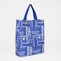 Сумка хозяйственная без застёжки, цвет синий/белый Сумка хозяйственная без застёжки, цвет синий/белый