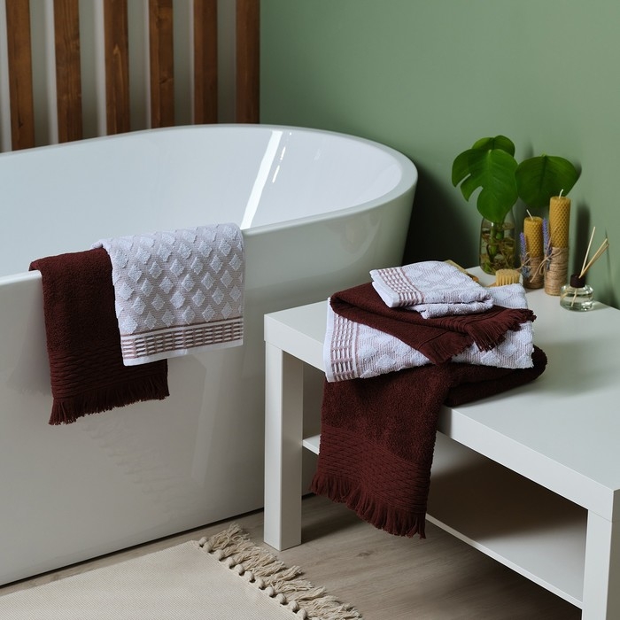 Полотенце махровое Love Life «Аморе» 70х140 см, коричневый, 100% хл, 450 гр/м2 Полотенце махровое Love Life «Аморе» 70х140 см, коричневый, 100% хл, 450 гр/м2