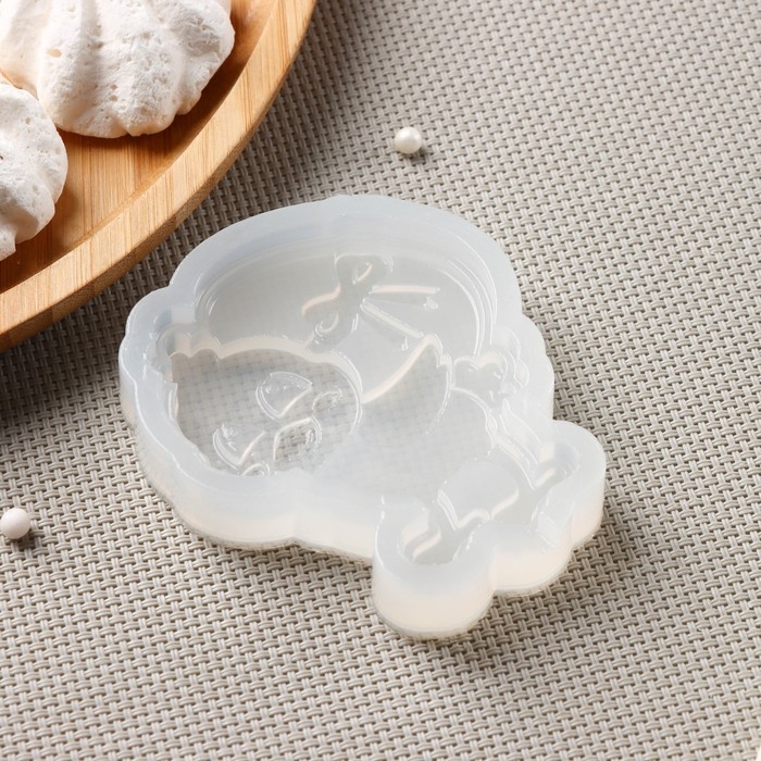 Силиконовая форма &laquo;Цыпленок с яйцом&raquo;, 7,5&times;6,5 см, цвет прозрачный