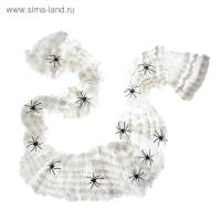 Прикол «Паутина», 60 г, 12 пауков Прикол «Паутина», 60 г, 12 пауков