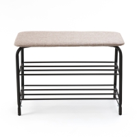 Подставка для обуви LAKSI , 640x310x460, черный матовый/лен натурель