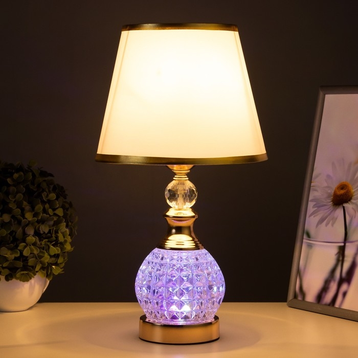 Настольная лампа Лилея" Е27 40Вт золото 21х21х36 см RISALUX