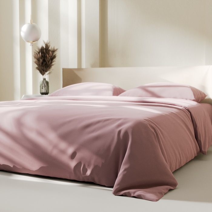 Постельное бельё LoveLife евро "Almond flower" 200х215 см, 225х240 см, 50х70&plusmn; 3 см-2 шт, микрофибра 85 гр