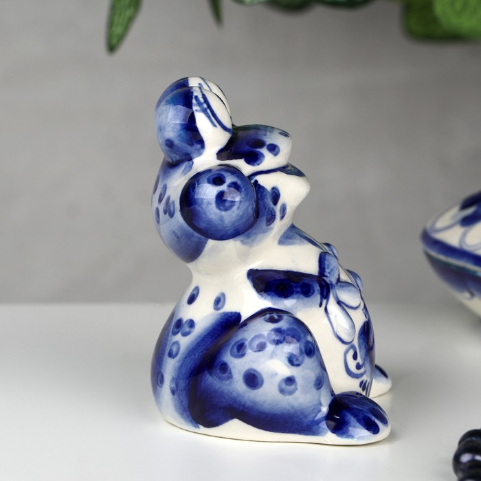 Сувенир &laquo;Лягушка&raquo;, большая, 9 см, гжель