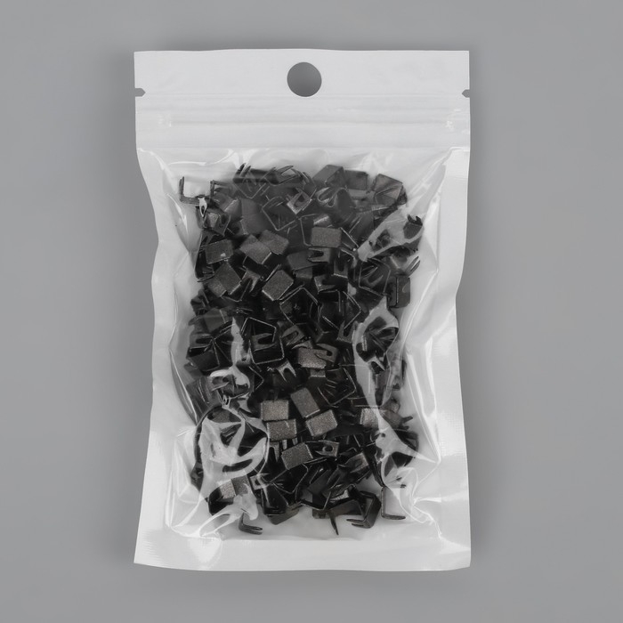 Нижний ограничитель для молнии, металлический, №5, 500 &plusmn; 20 шт, цвет чёрный никель