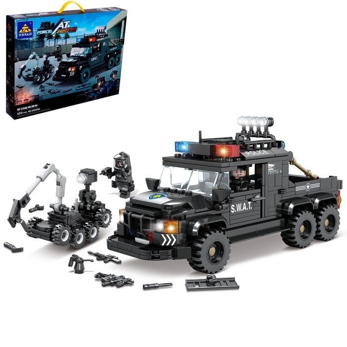 Конструктор спецназ &laquo;Трехосный пикап&raquo;, 424 детали