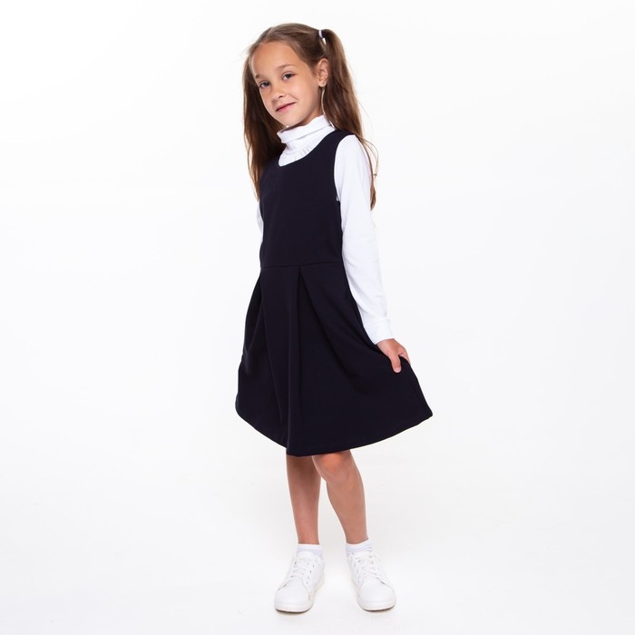 Сарафан для девочки, цвет синий, рост 128 см Сарафан для девочки, цвет синий, рост 128 см