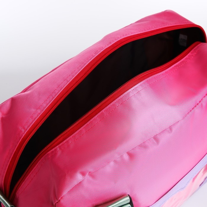 Сумка детская спортивная для девочки &laquo;Сердечко&raquo; 40х25х18, отд на молн, дл ремень, розовый цвет