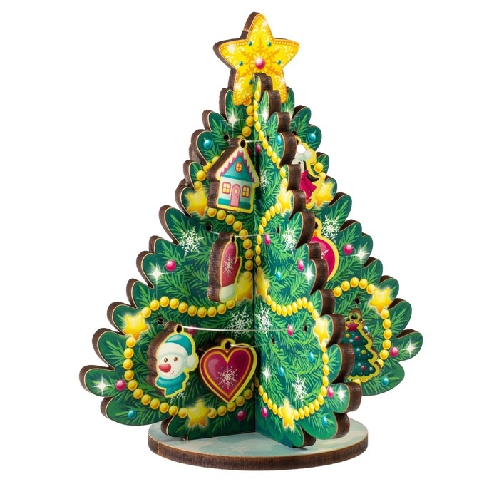 Модель из дерева «Ёлка сборная. Игрушки ассорти» Модель из дерева «Ёлка сборная. Игрушки ассорти»