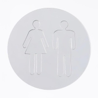 Наклейки на дверь в туалет WC "М и Ж", интерьерные, зеркальные, декор на стену Наклейки на дверь в туалет WC "М и Ж", интерьерные, зеркальные, декор на стену