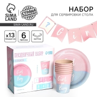 Набор бумажной посуды одноразовый Мальчик /Девочка&raquo;