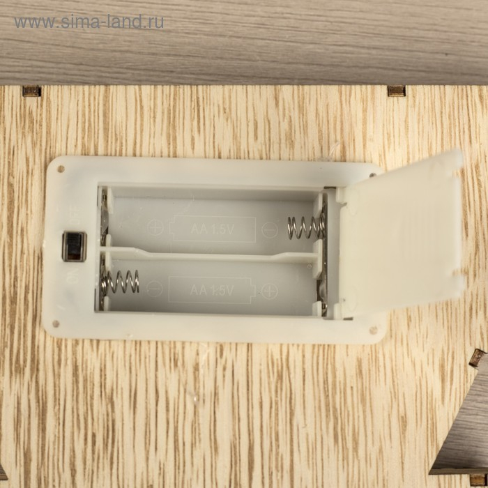 Светодиодная фигура &laquo;Ёлка с оленем&raquo; 20 &times; 30 &times; 5 см, дерево, батарейки ААх2 (не в комплекте), свечение тёплое белое