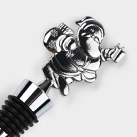 Пробка для бутылки Доляна «Дедушка Мороз», цвет серебристый Пробка для бутылки Доляна «Дедушка Мороз», цвет серебристый