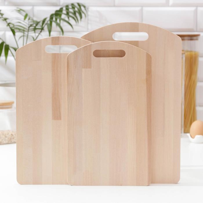 Нaбор досок разделочных на подставке с ручкой Доляна, 3 шт: 35×22 см, 32×20 см, 31×18 см, массив берёзы Нaбор досок разделочных на подставке с ручкой Доляна, 3 шт: 35×22 см, 32×20 см, 31×18 см, массив берёзы