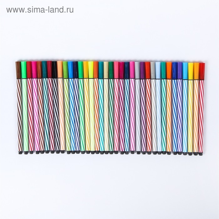 Фломастеры, 36 цветов, в пластиковой бутылке, вентилируемый колпачок, МИКС