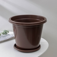 Горшок с поддоном &laquo;Эконом&raquo;, 3 л, цвет коричневый