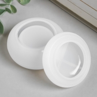 Молд силикон "Шкатулка круглая" с крышкой 7х7х3,5 см Молд силикон "Шкатулка круглая" с крышкой 7х7х3,5 см