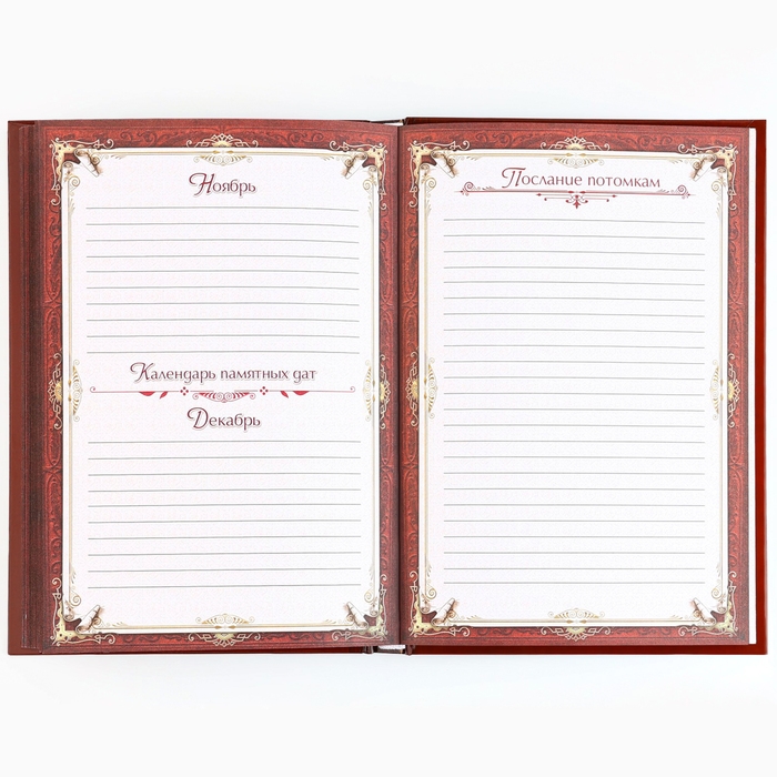 Родословная новогодняя книга с пером в шкатулке &laquo;Новый год: Каждый день&raquo;, 26 х 8 х 27 см, набор