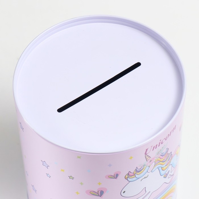 Копилка металл банка"Единорог на радуге" н-р 5 шт 7,5х10,5;8,5х11,5;9х12,5;10х14;13,5х16 см