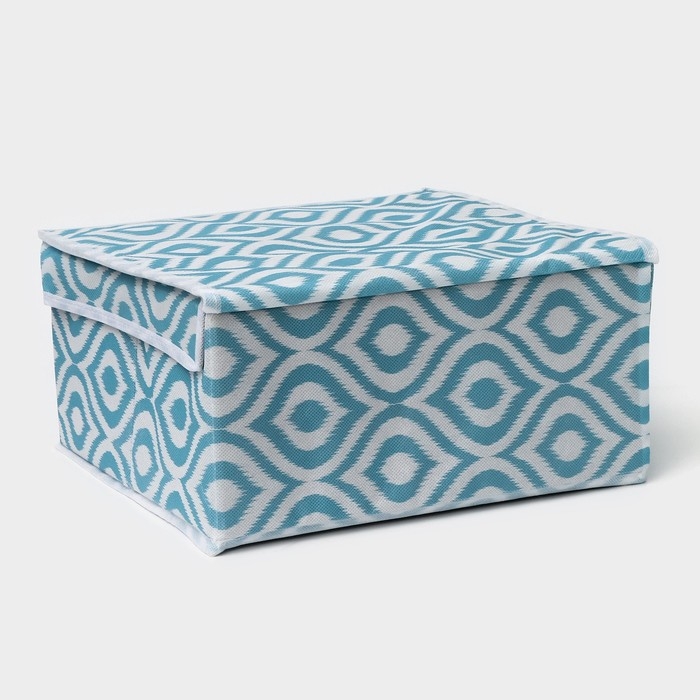 Короб для хранения Доляна &laquo;Лагуна&raquo;, 30&times;28&times;15 см, цвет бирюзовый