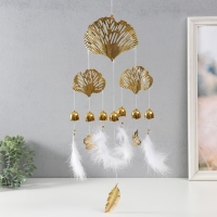 Музыка ветра металл, пластик "Золотые листья и бабочки" 7 колокольчиков 62х24х2,7 см Музыка ветра металл, пластик "Золотые листья и бабочки" 7 колокольчиков 62х24х2,7 см