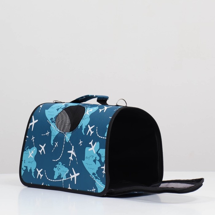 Сумка-переноска каркасная "Самолеты", размер M,  40 х 21 х 27 см