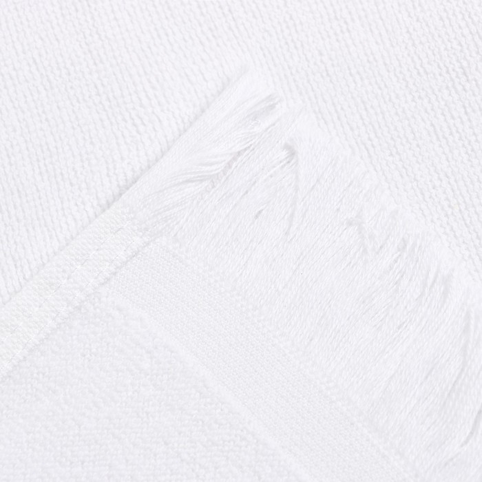 Полотенце махровое Love Life Fringe, 50х90 см, цвет белый, 100% хлопок, 380 гр/м2