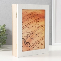 Ключница дерево 6 крючков "Ноты" 26х20,3х5,5 см Ключница дерево 6 крючков "Ноты" 26х20,3х5,5 см